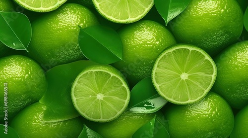Pattern made of sour fresh lime photo