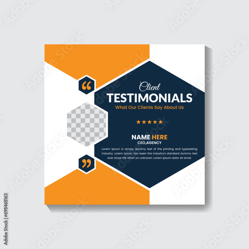 Free vector design template with client testimonials and live streaming business talks how-to