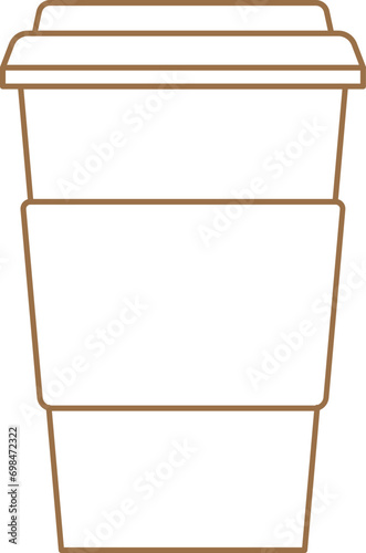 Linear Disposable Coffee Cup Icon