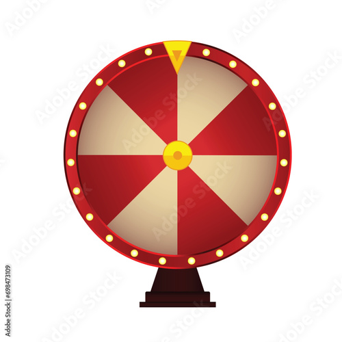 Wheel of fortune isolated on white background