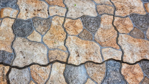 Stone walkway texture. Abstract background for design with copy space.