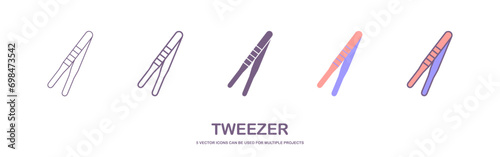 tweezers icon element of make up icon for mobile concept and web apps. Thin line tweezers icon can be used for web and mobile. Premium icon on white background