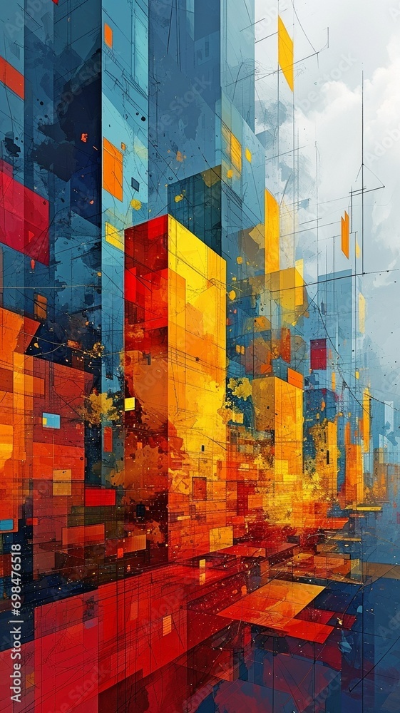 Fototapeta premium Abstract yellow background for a geometric banner design.