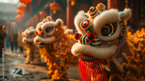 chinese new year lion dance photo