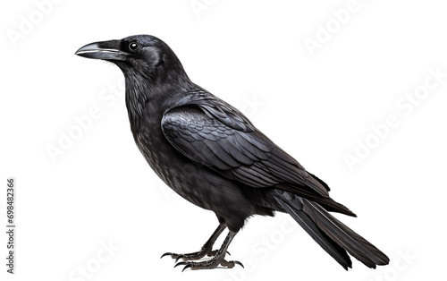 Obsidian Crow isolated on transparent Background photo