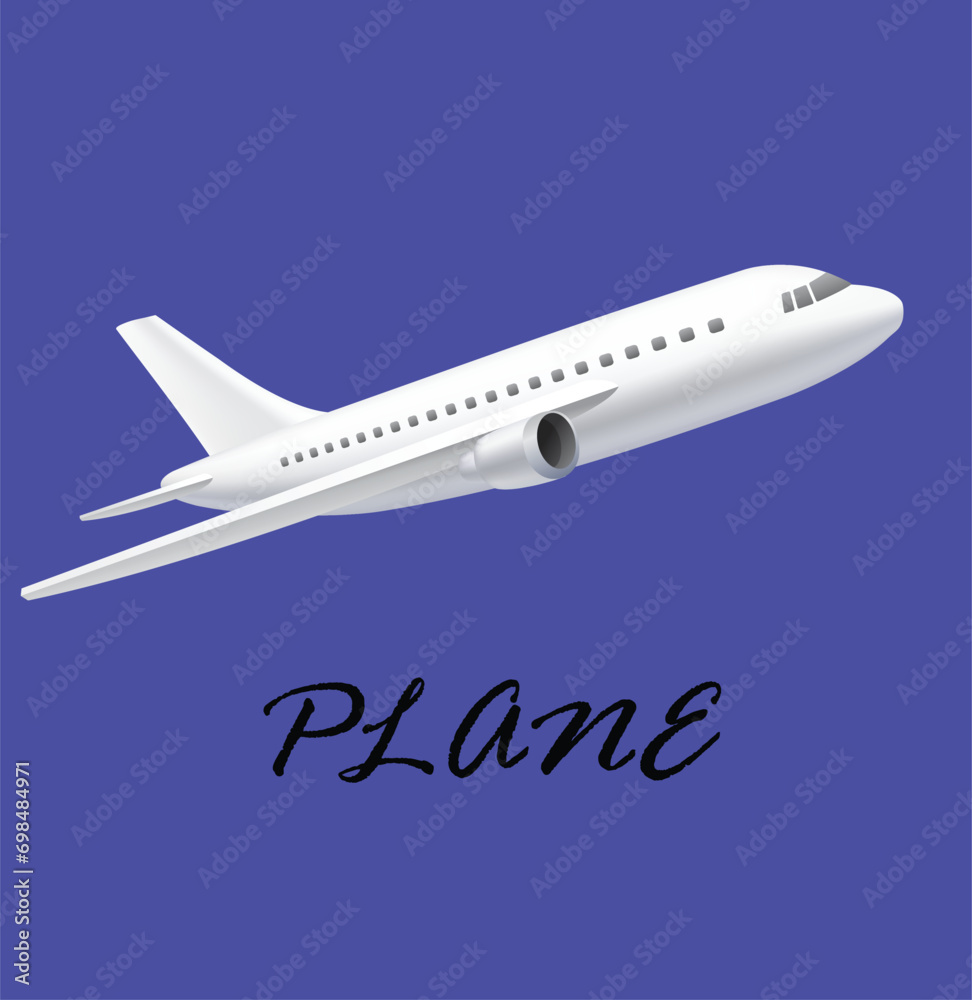airplane in the sky with clouds vector design