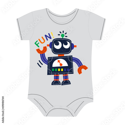  robot bodysuit print vector art