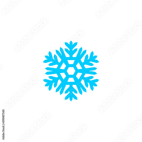 blue snowflake element set vector