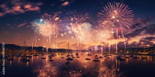 Fireworks in Panoramic View