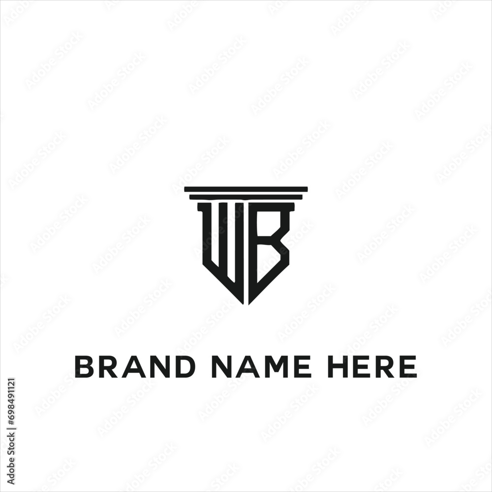 WB logo. W B design. White WB letter. WB, W B letter logo design. Initial letter WB linked circle uppercase monogram logo. W B letter logo vector design.	