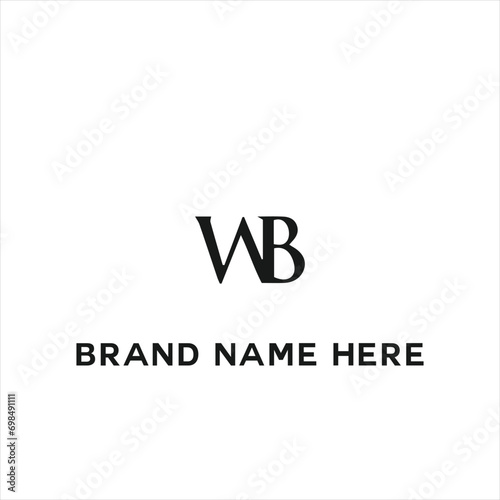 WB logo. W B design. White WB letter. WB, W B letter logo design. Initial letter WB linked circle uppercase monogram logo. W B letter logo vector design. 