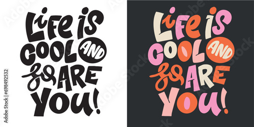 Lettering cute print postcard. T-shirt design, mug print, lettering art poster, fashion sticker.