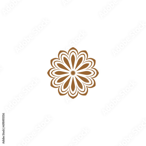 mandala vector brown circle vector