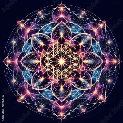 Sacred Geometry symbolizing spiritual interconnectedness.