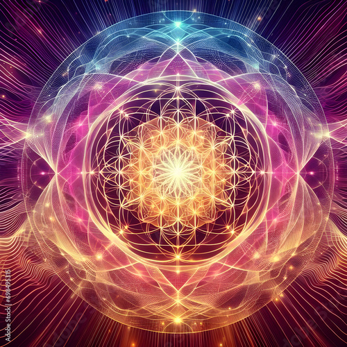 Sacred Geometry symbolizing spiritual interconnectedness.