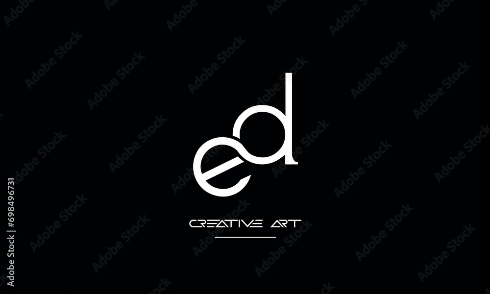 DE, ED, D, E abstract letters logo monogram DE, ED, D, E abstract letters logo monogram