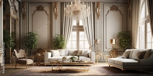 living room decoration with sofa © Poulami