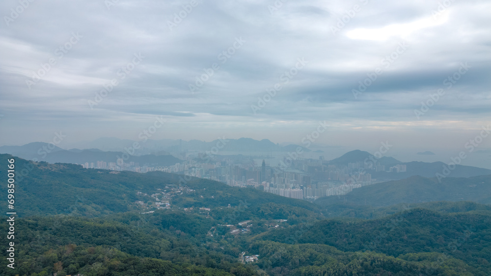 a mountains in Tai Mo Shan Country Park. Dec 22 2023