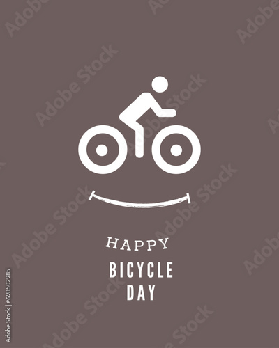 Illustrative masterpiece for World Bicycle Day, harmonizing a sleek bicycle design with impactful text, symbolizing the freedom, health, and sustainability associated with cycling.