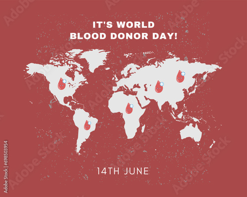 Eloquent vector illustration commemorating World Blood Donor Day, skillfully portraying the heroism inherent in blood donation and its role in creating a healthier world.