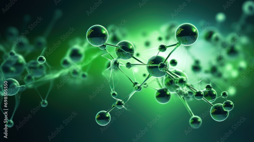 a close up of a green and black background with a bunch of balls in the center of the image and a line of spheres in the middle of the image. a close up of a green and black background with a bunch of balls in the center of the image and a line of spheres in the middle of the image.
