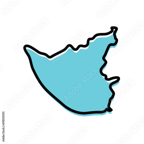 Bayelsa state of Nigeria vector map illustration. photo