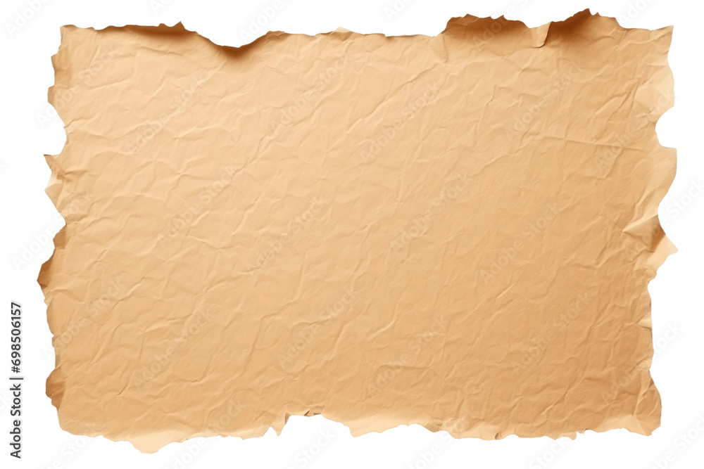 Kraft Paper Isolated On Transparent Background