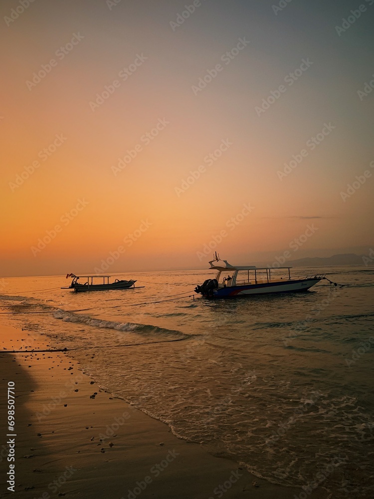 Sunset on Nusa penida beach
