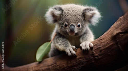 Cute miniature baby koala