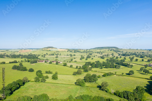 The forests and fields of the countryside in Europe, in France, in Burgundy, in Nievre, in Cuncy les Varzy, towards Clamecy, in summer, on a sunny day.