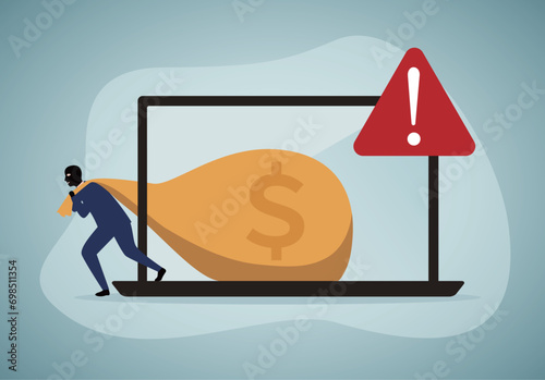 Internet Fraud. Thief stole a bag of money from online account