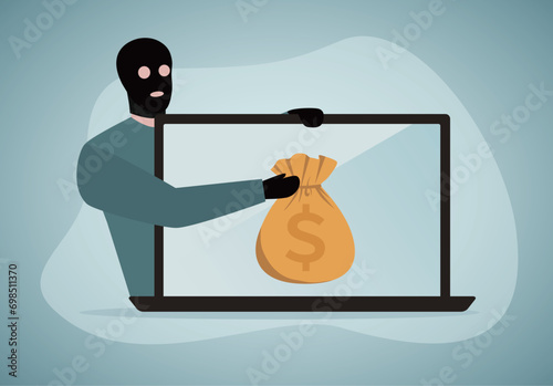 Internet Fraud. Thief stole a bag of money from online account