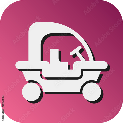 Dune Buggy Vector Glyph Gradient Background Icon Design