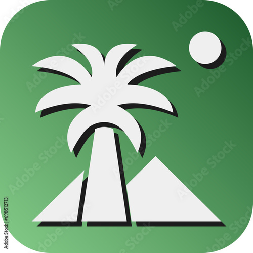 Oasis Vector Glyph Gradient Background Icon Design