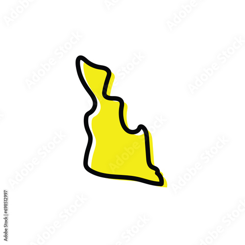 Agua Grande District of Sao Tome vector map illustration.