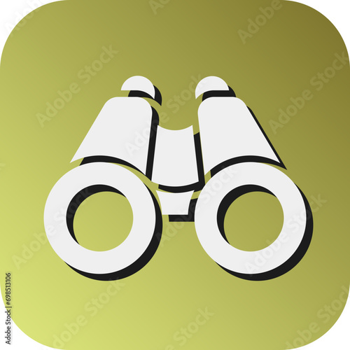 Binoculars Vector Glyph Gradient Background Icon Design