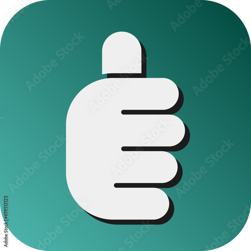 Hand Gesture Vector Glyph Gradient Background Icon Design
