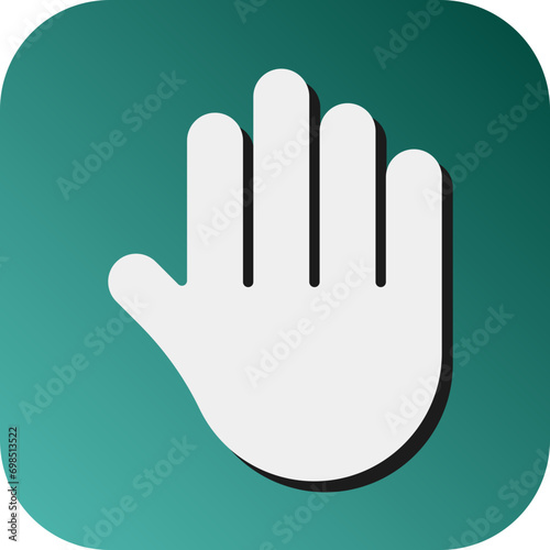 Hand Gesture Vector Glyph Gradient Background Icon Design