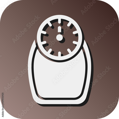 Weight Vector Glyph Gradient Background Icon Design