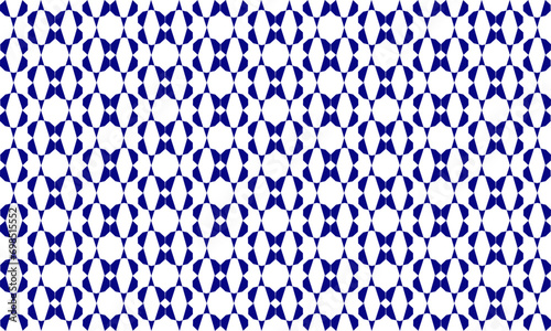 seamless pattern with blue and white flower diamond, blue triangle in circle arrange in column repeat seamless design for fabric print or wallpaper or backdrop, t-shirt paint screen, up and down