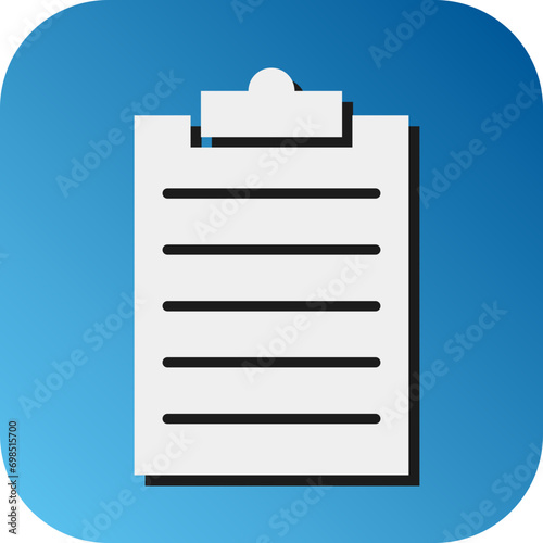 Paste Vector Glyph Gradient Background Icon Design