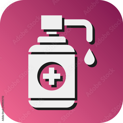 Antiseptic Vector Glyph Gradient Background Icon Design