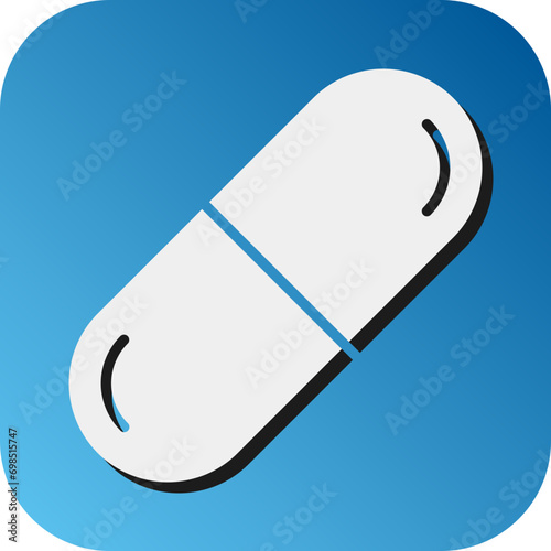 Capsule Vector Glyph Gradient Background Icon Design