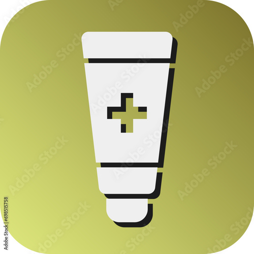 Ointment Vector Glyph Gradient Background Icon Design