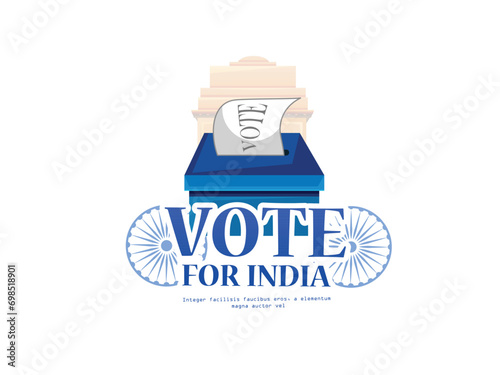 illustration Of Showing Voting Finger With Electronic Voting Machine, vote for india.