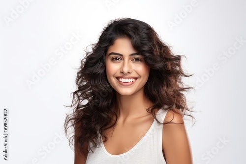 Dental Care Advertisement  Beautiful Indian Woman with a Radiant Smile generative ai