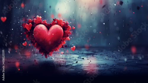 Valentine's Day themed hearts, romantic background, Valentine's Day background