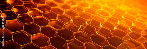 hexagonal patterns of honeycomb structures created by bees, showcasing the precision and order in natural engineering. photo