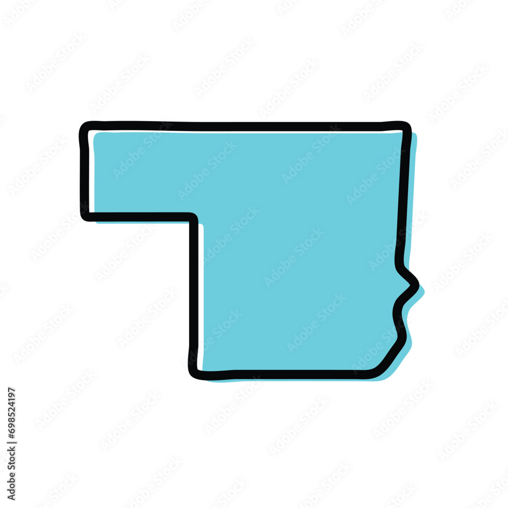 Northern state of Sudan vector map illustration. Northern state of Sudan vector map illustration.