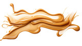 Clear White Isolated Caramel Cascade on a transparent background
